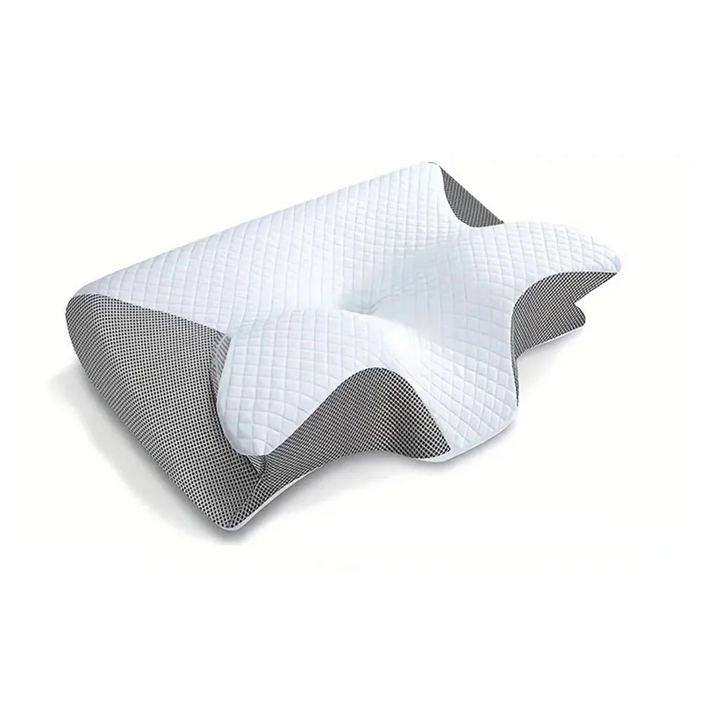 Cervical orthopedic pillow by My Store showing a close-up of the ergonomic design and soft fabric cover for neck support.