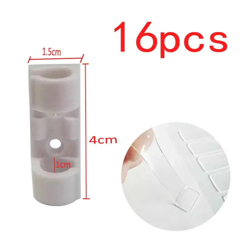 Set of 20 transparent adhesive cable clips from Smartlyo for organizing and securing cables neatly.