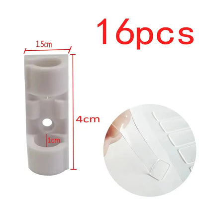 Set of 20 transparent adhesive cable clips from Smartlyo for organizing and securing cables neatly.