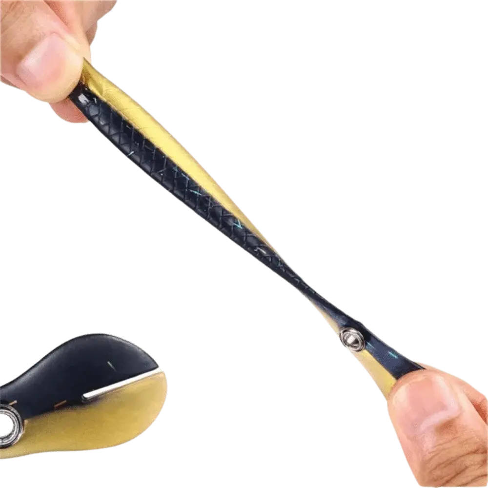 Realistic flexible fishing lure set by Smartlyo with multiple colorful soft plastic lures for freshwater and saltwater fishing.
