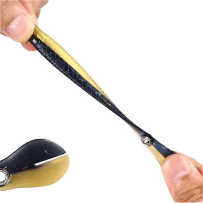 Realistic flexible fishing lure set by Smartlyo with multiple colorful soft plastic lures for freshwater and saltwater fishing.