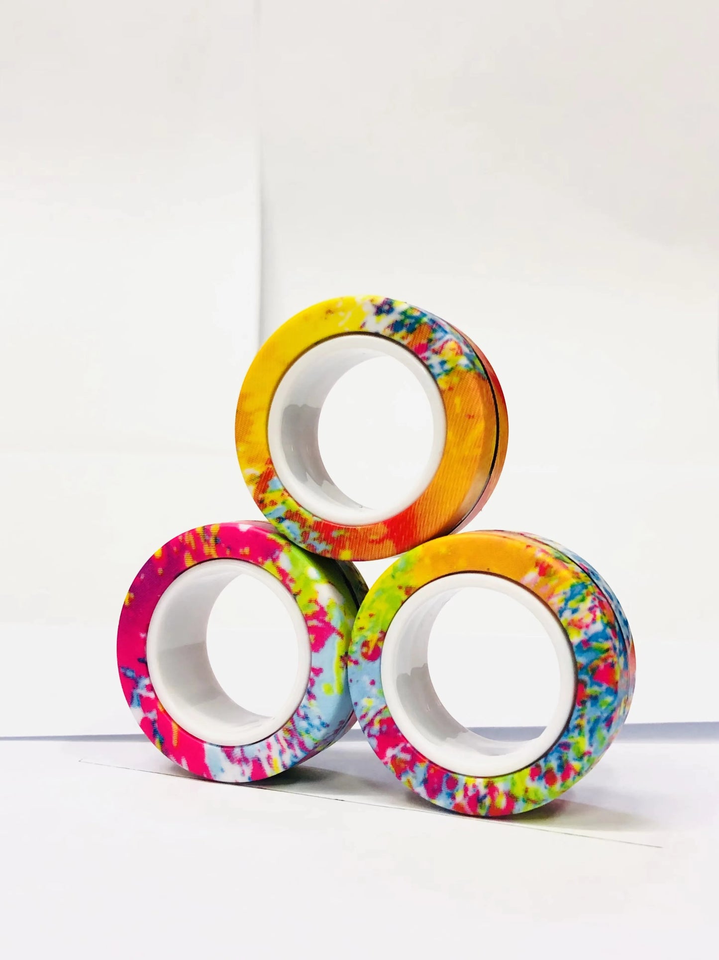 Magnetic Fidget Rings 3pcs – Finger Spinner Stress Relief Set