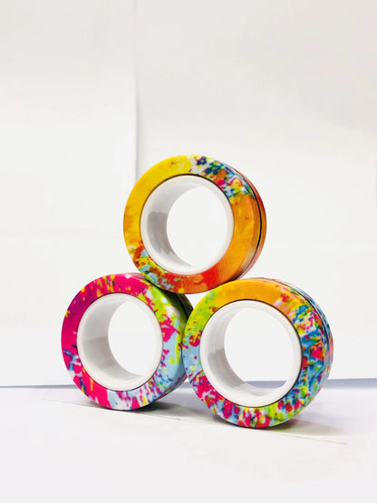 Magnetic Fidget Rings 3pcs – Finger Spinner Stress Relief Set