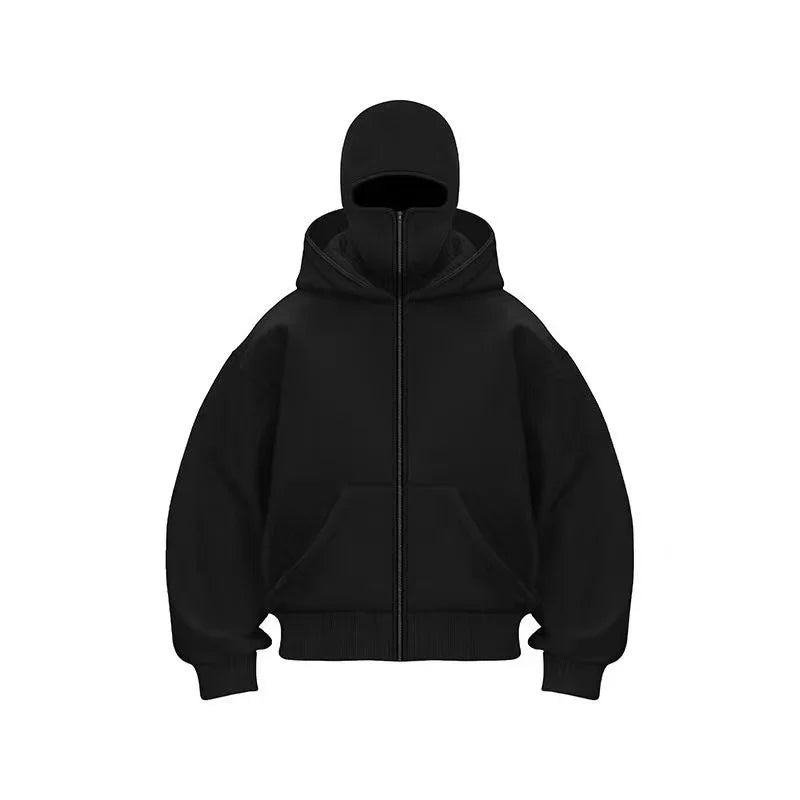 Men's & Women's Double-Layer Hooded Zip-Up Sweatshirt