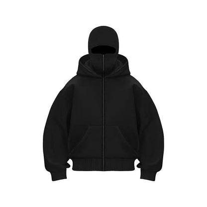 Men's & Women's Double-Layer Hooded Zip-Up Sweatshirt