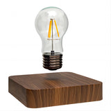 Magnetic levitation lamp by Smartlyo floating above its base with glowing LED light in a modern setting