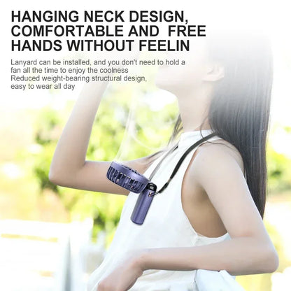 Portable Neck Fan – 5-Speed Foldable Handheld Cooling Fan with Phone Stand & LED Display | USB Rechargeable