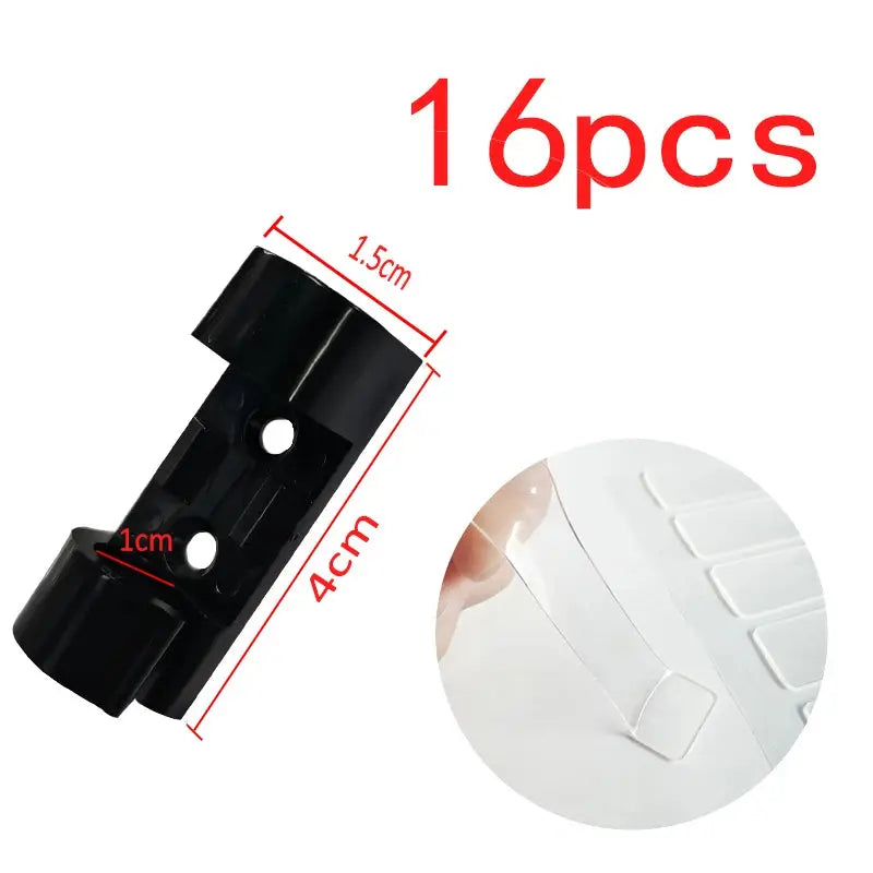 Set of 20 transparent adhesive cable clips from Smartlyo for organizing and securing cables neatly and discreetly.