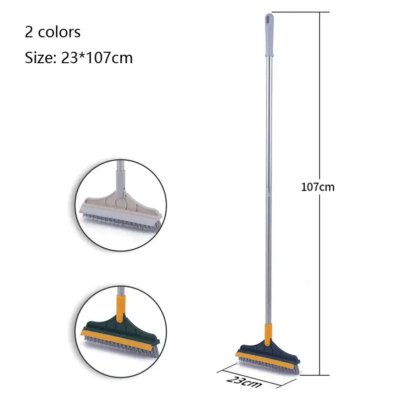 Smartlyo 2-in-1 multifunctional scrub brush with handle and scrubbing surface, ideal for cleaning various surfaces.