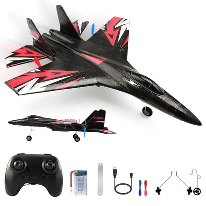 Smartlyo SU35 RC plane toy with detailed design, remote control, and vibrant colors, suitable for outdoor flying and drone enthusiasts.