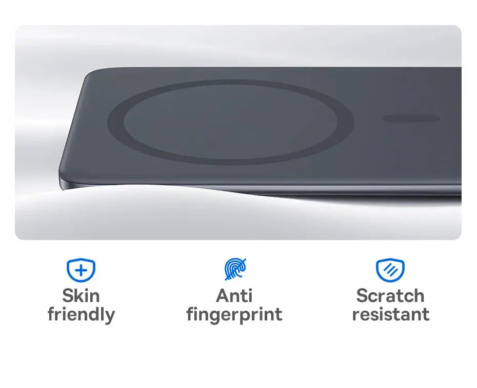 Smartlyo Baseus magnetic power bank with 5000mAh capacity, compact black design, and magnetic attachment for easy charging.