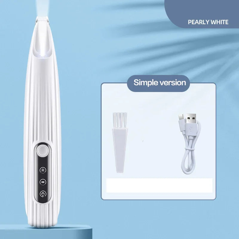 Smartlyo dog paw trimmer with LED light, showing the ergonomic handle and trimming blades for grooming pets' paws.