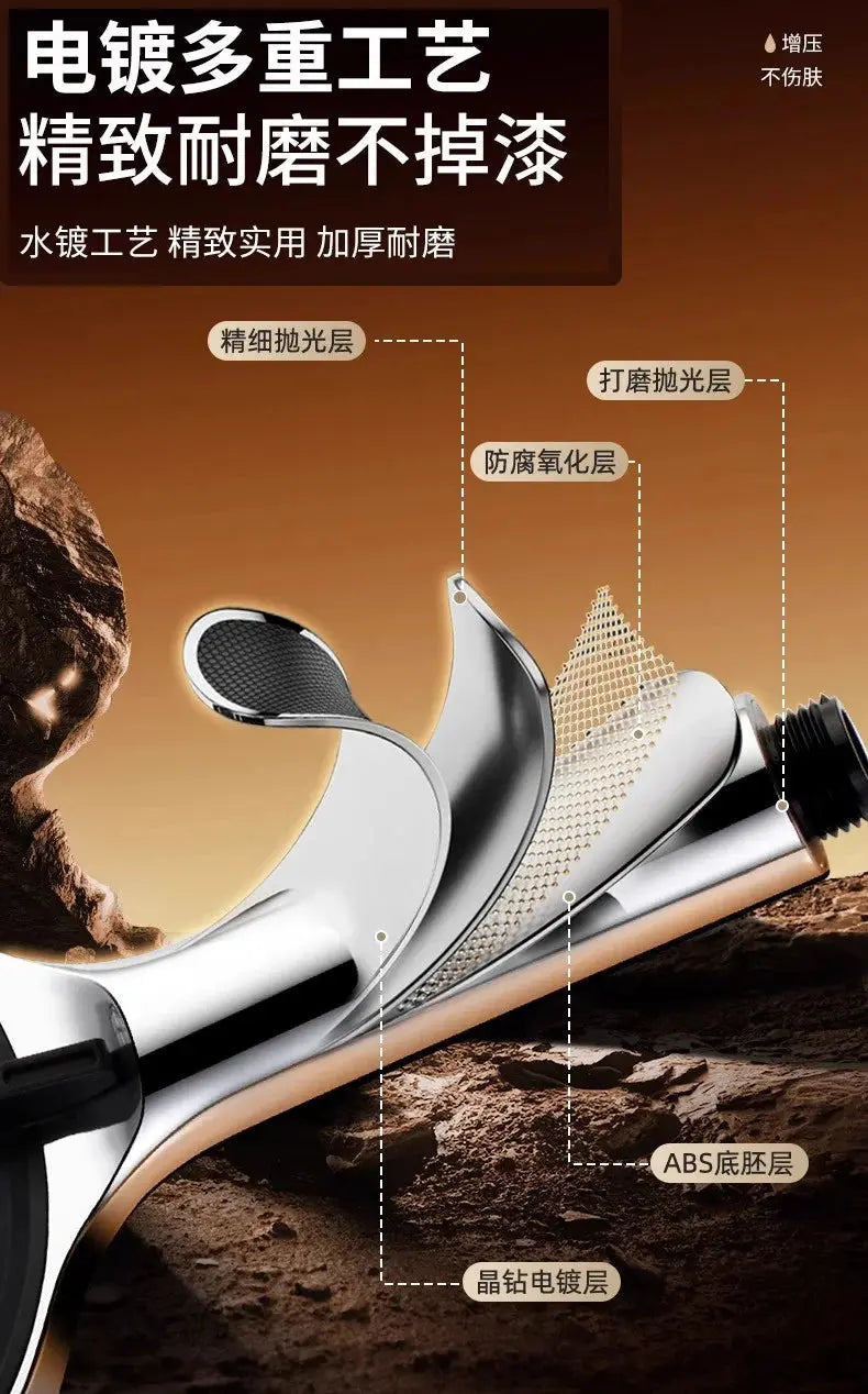 7 Modes Pressurized Showerhead
