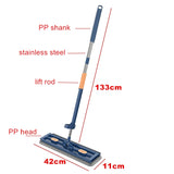 Smartlyo self-wringing 360° flat mop with adjustable handle and microfiber cleaning head for efficient floor cleaning.