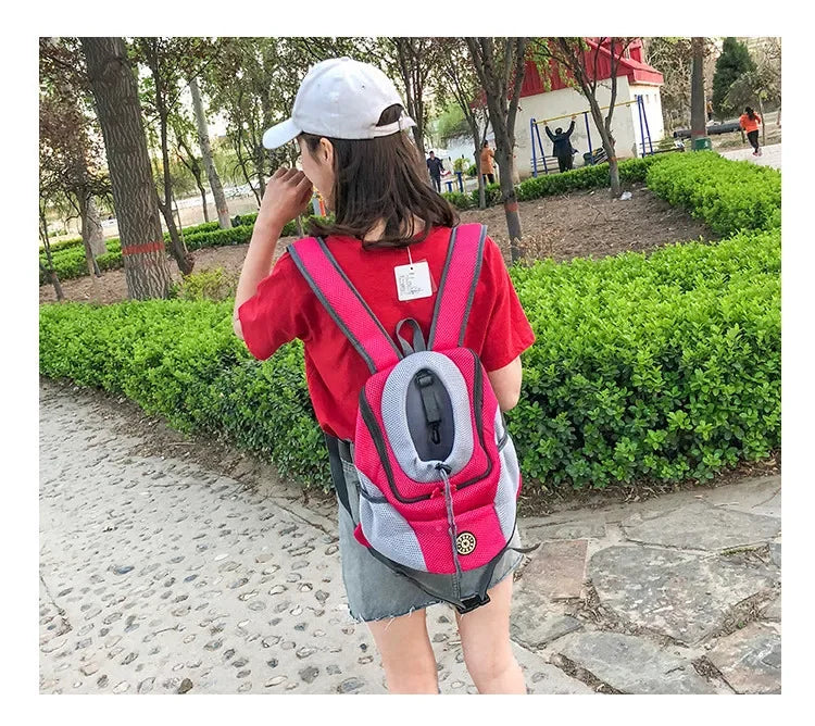 Smartlyo portable pet carrier backpack designed for travel, featuring breathable mesh panels and adjustable straps.