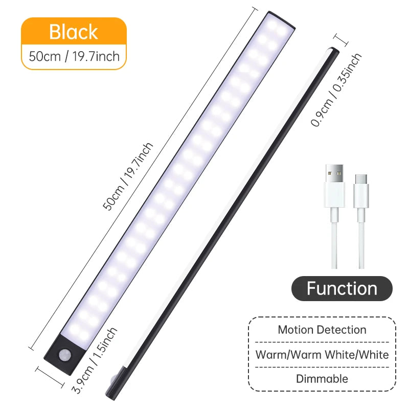 Motion Sensor LED Cabinet Light – USB Rechargeable