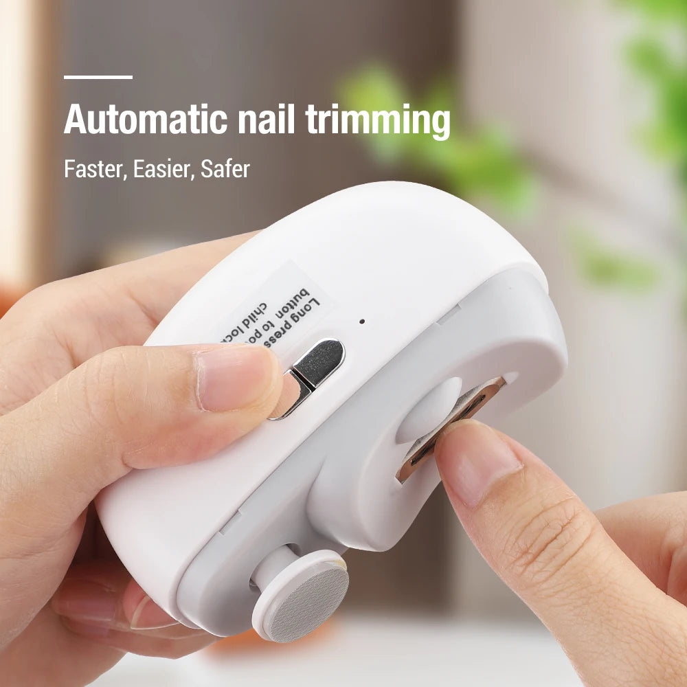 Rechargeable Electric Nail Clipper with LED Light