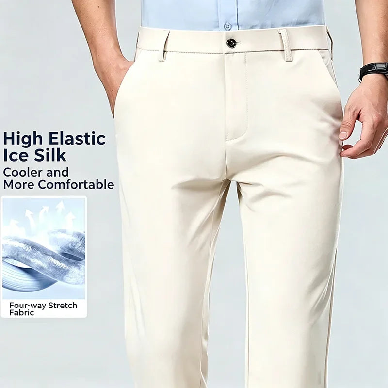 Men's Slim Stretch Wrinkle-Resistant Dress Pants