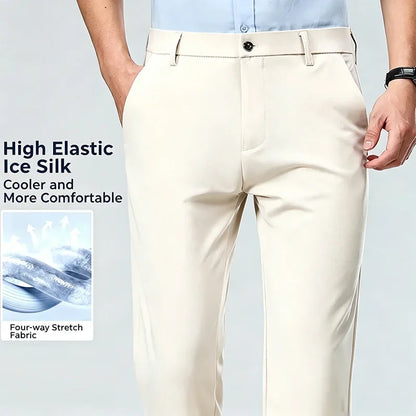 Men's Slim Stretch Wrinkle-Resistant Dress Pants