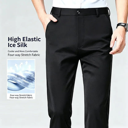 Men's Slim Stretch Wrinkle-Resistant Dress Pants