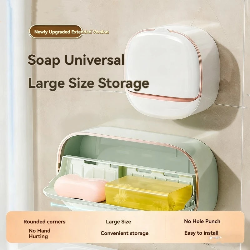 Luxury wall-mounted soap holder by Smartlyo, sleek soap dispenser with a modern design for bathroom organization.