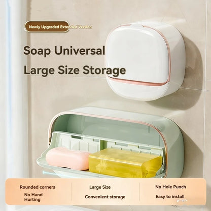 Luxury wall-mounted soap holder by Smartlyo, sleek soap dispenser with a modern design for bathroom organization.