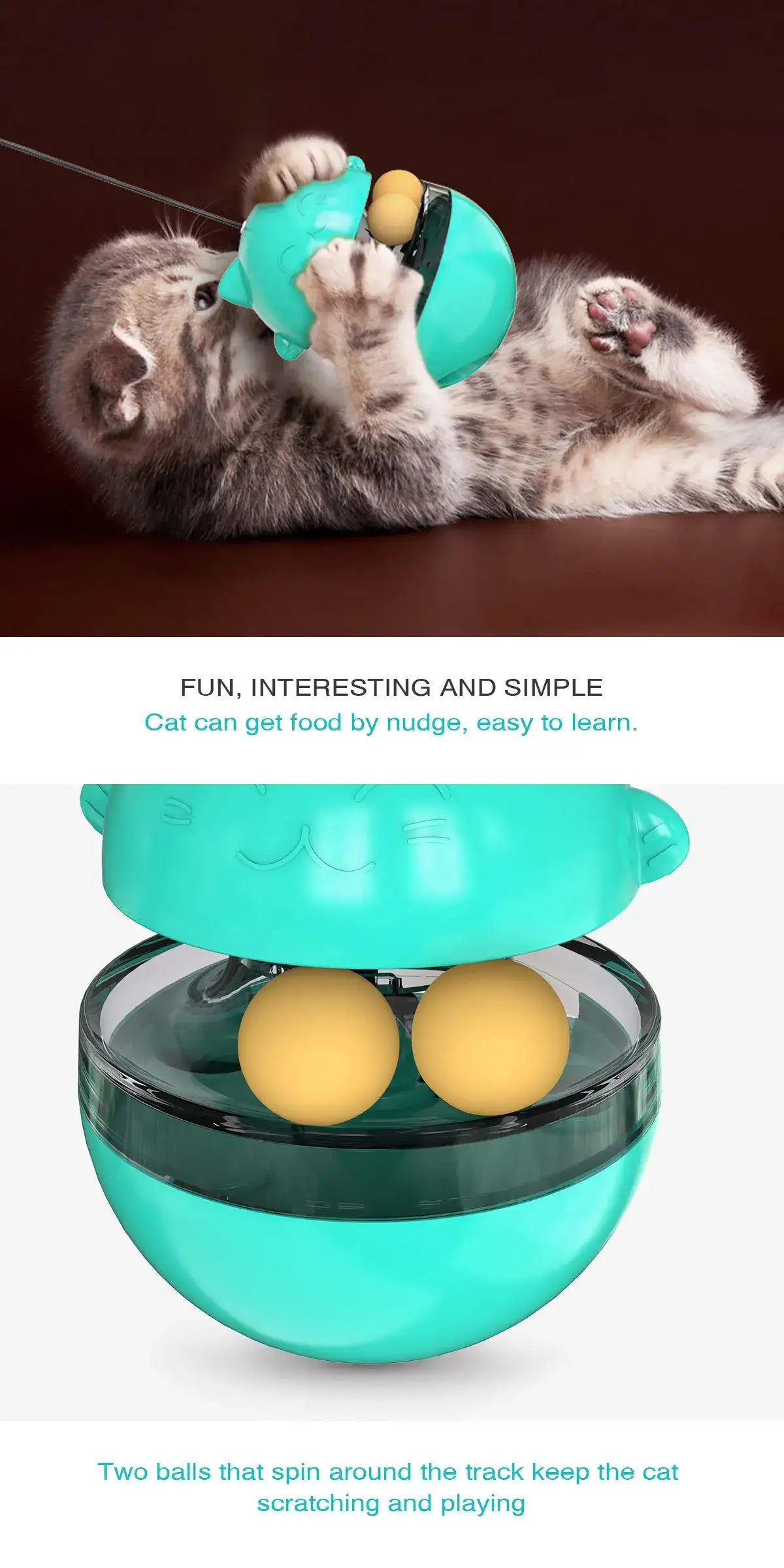 Interactive cat toy set by Smartlyo featuring colorful moving toys and catnip accessories for playful feline entertainment.
