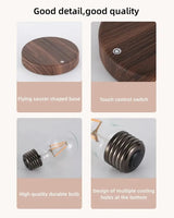 Smartlyo magnetic levitation lamp floating above its base with a sleek, modern design and glowing illumination.