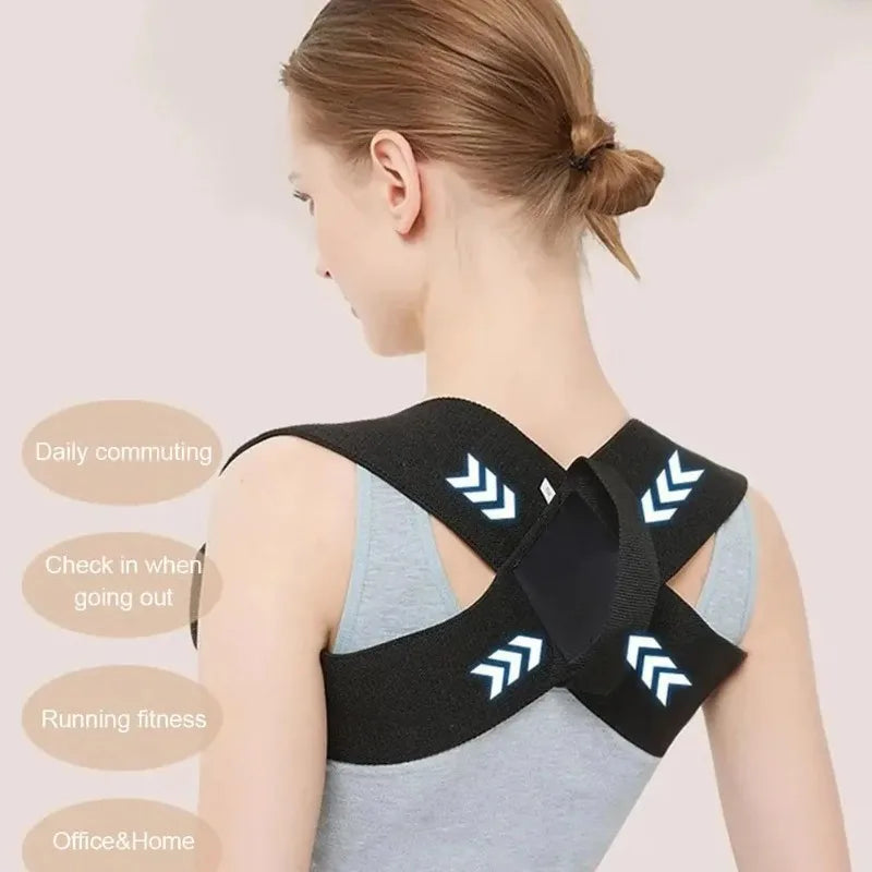 Adjustable Back Posture Corrector – Clavicle & Spine Support Brace for Upper Back & Shoulders