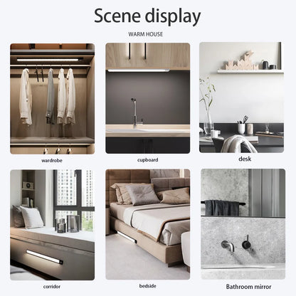 Motion Sensor LED Cabinet Light – USB Rechargeable