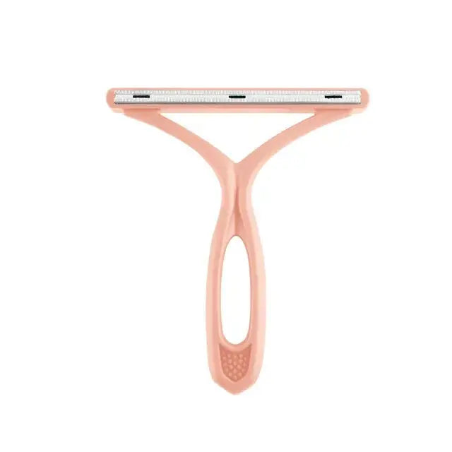 Smartlyo double-sided pet hair remover with textured surfaces for effective pet hair removal on furniture and clothing.
