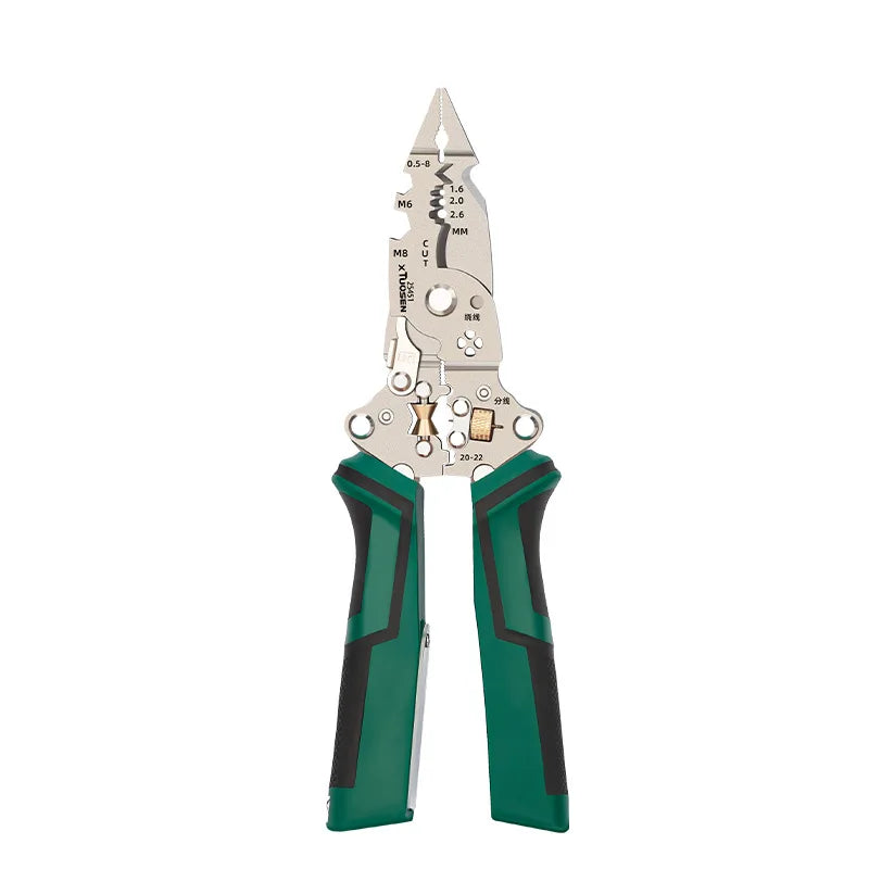 Foldable Wire Stripper & Crimping Pliers with Voltage Detector