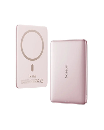 Smartlyo Baseus 5000mAh magnetic power bank with compact design and built-in magnetic attachment for easy charging.