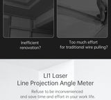 Smartlyo Laser Protractor Digital Inclinometer showing a digital display measuring angles with a sleek black design.