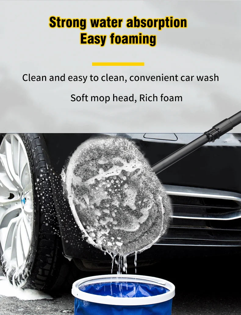 Retractable Bent Bar Car Wash Brush