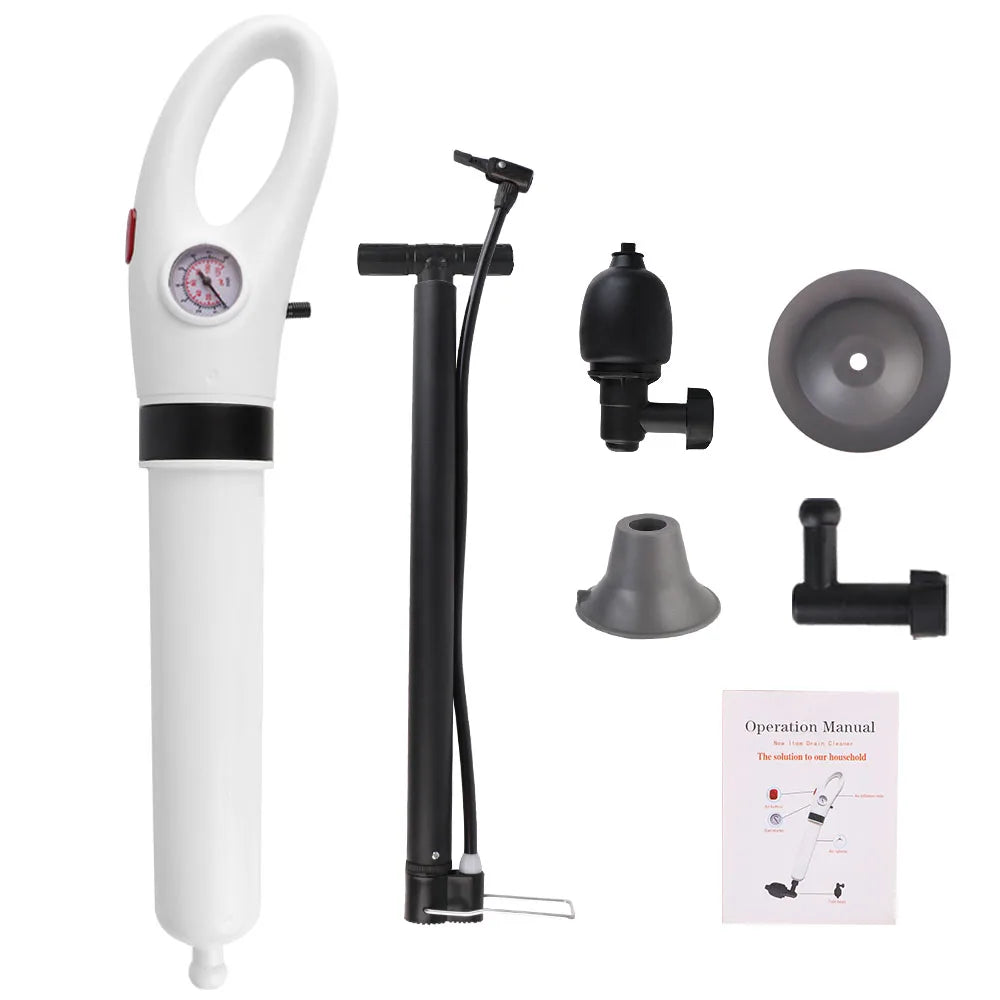 High pressure drain plunger and clog remover tool by My Store, designed for clearing stubborn kitchen and bathroom drains.