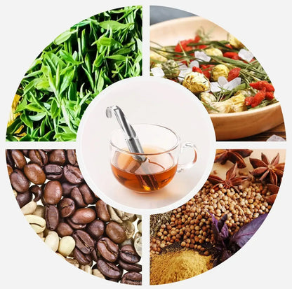 Smartlyo stainless steel extra fine mesh tea strainer with long handle, ideal for loose leaf tea, coffee, and spices.
