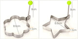 Smartlyo stainless steel heart-shaped fried egg mold and pancake maker for breakfast, omelette rings, and kitchen cooking tools.
