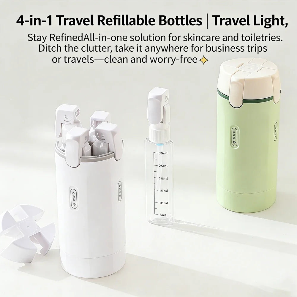4-in-1 Travel Refillable Bottle