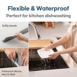 Smartlyo Rafford Silicone Sink Splash Guard with suction cups, flexible and easy to install for protecting kitchen counters from water splashes.