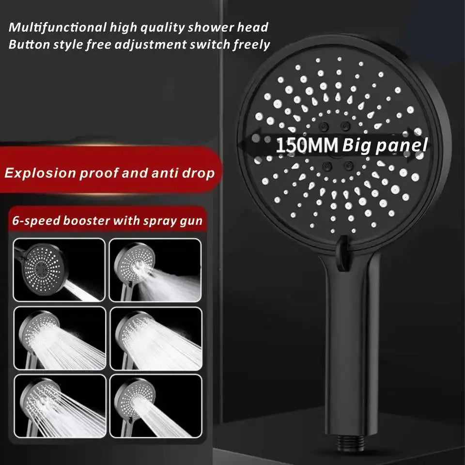 7 Modes Pressurized Showerhead
