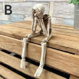 Realistic human skeleton model for Halloween decoration by Smartlyo, showcasing detailed bones and spooky pose.