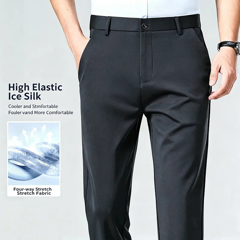 Men's Slim Stretch Wrinkle-Resistant Dress Pants
