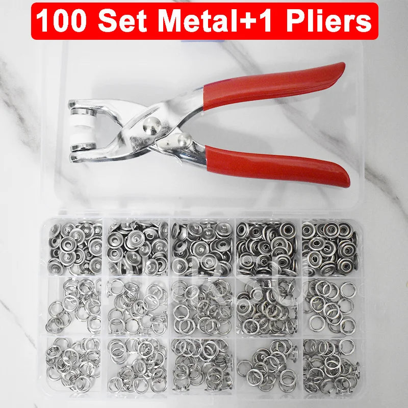 9.5mm Metal Snap Buttons with Tool – photo 11