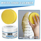 Smartlyo white shoe cleaning cream in a tube, designed for cleaning and restoring white leather shoes.