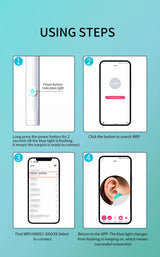 Smartlyo Smart Visual Ear Cleaner with Camera showing the device with a built-in camera and ear cleaning tip.