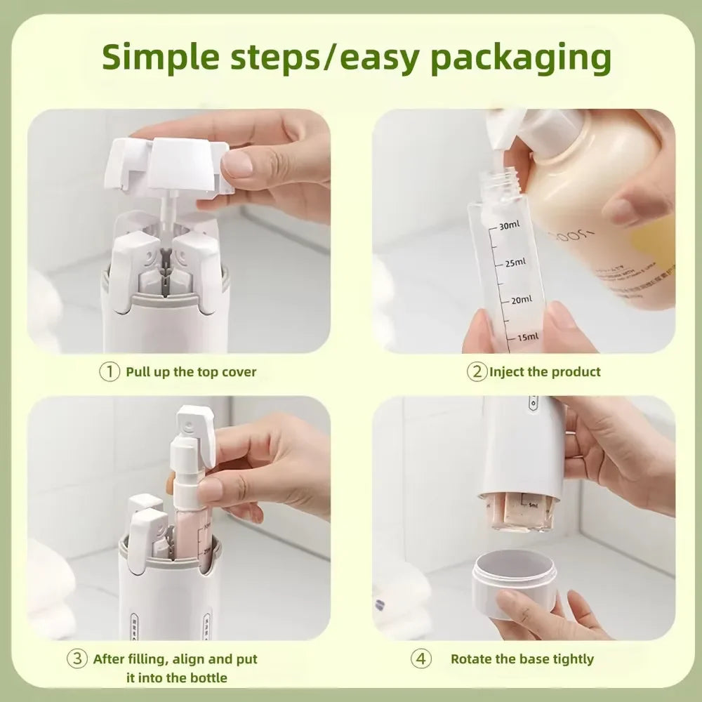 4-in-1 Travel Refillable Bottle