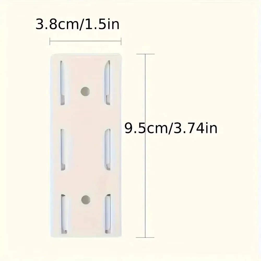 Set of 10 Smartlyo self-adhesive socket holders shown mounted on a wall for organizing and securing electrical sockets.