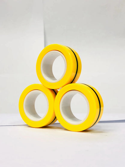 Magnetic Fidget Rings 3pcs – Finger Spinner Stress Relief Set