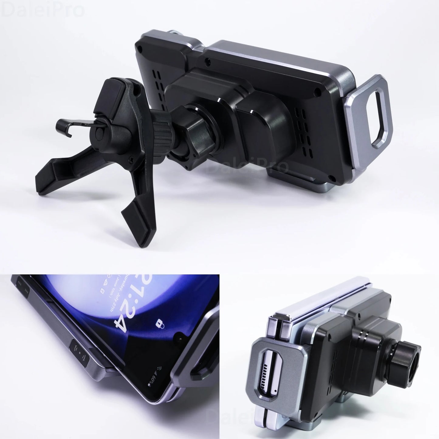 Dual Coil Foldable Phone Holder & Wireless Charger